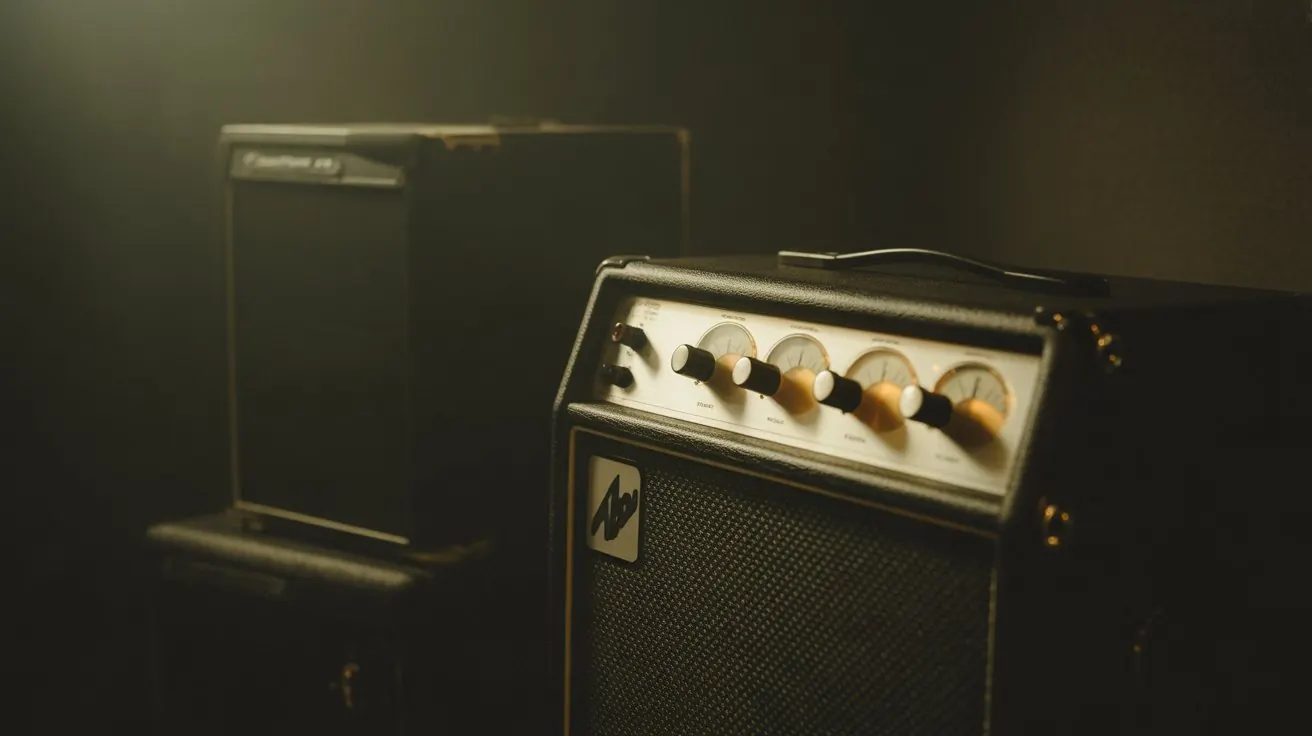 Bass amplifier and glowing meters